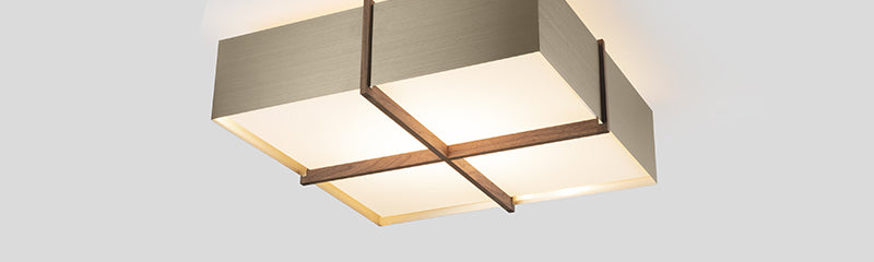 Veram 24" Flush Mount by Cerno, showing closeup view of veram 24" flush mount in live shot.