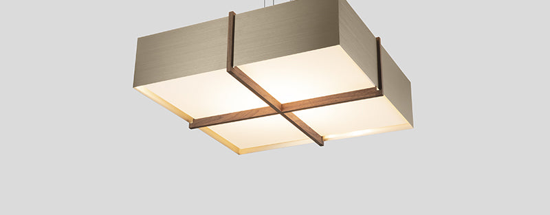 Veram 24" Pendant Light by Cerno, showing closeup view of veram 24" pendant light in live shot.