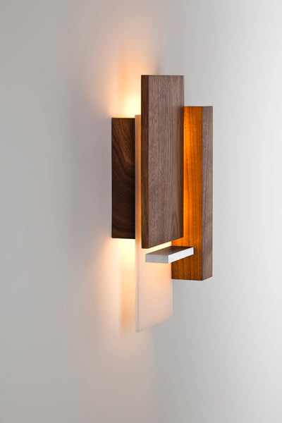 Vesper LED Sconce by Cerno, showing side view of vesper led sconce in live shot.