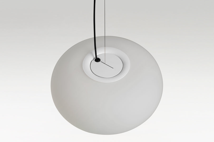 Vetra LED Dimmable Pendant by Marset, showing vetra led dimmable pendant in live shot.