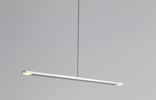 Virga LED Linear Pendant by Cerno - Brushed Aluminum Metal.