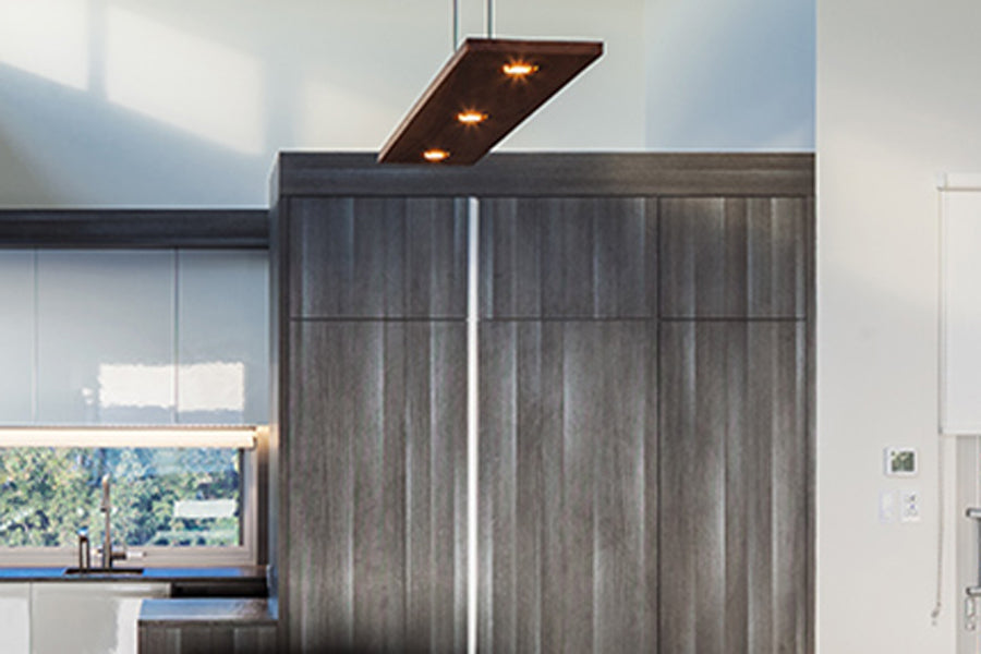 Vix LED Linear Pendant by Cerno, showing vix led linear pendant in live shot.