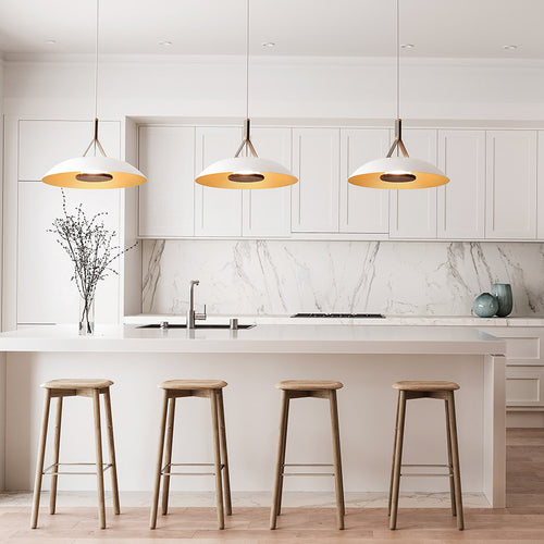 Volo Pendant by Cerno, showing volo pendants in live shot.