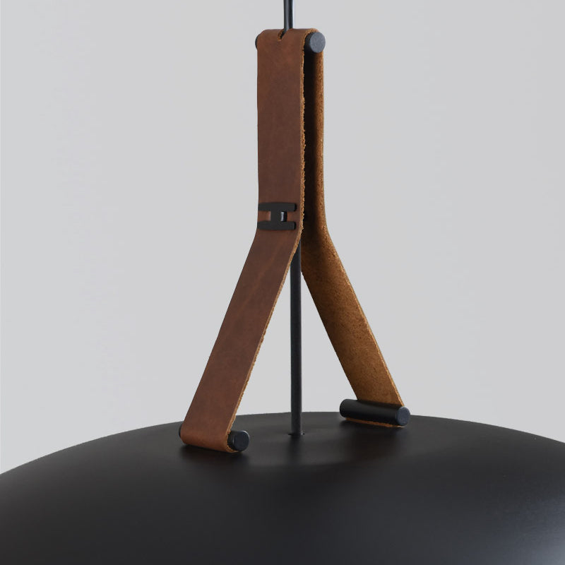 Volo Pendant by Cerno, showing closeup view of volo pendant in duex-black.