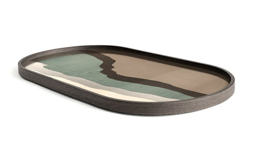 Wabi Sabi Glass Tray by Ethnicraft - Medium Oblong.