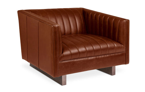 Wallace Chair by Gus Modern - Saddle Brown Leather.