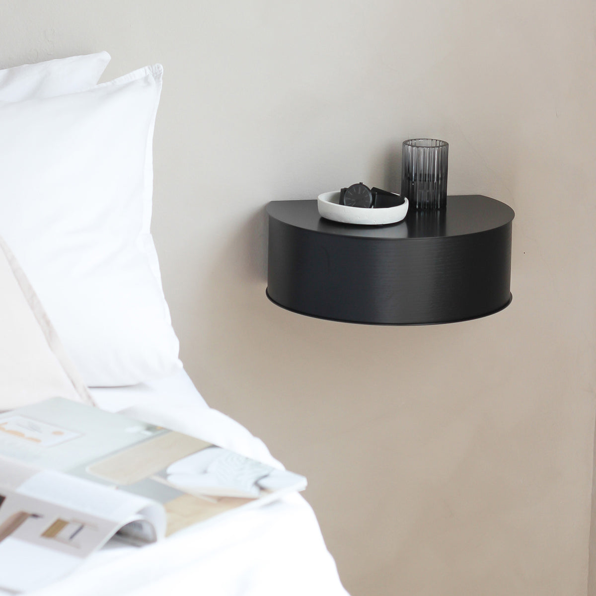 Wallie Wall Drawer by Woud, showing wallie wall drawer in live shot.