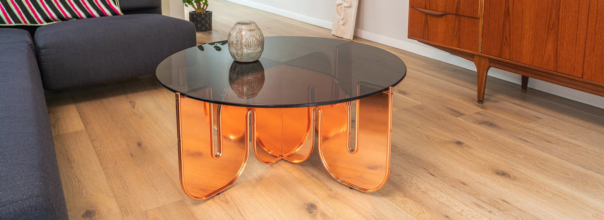 Wave Table by Bend, showing wave table with sectional & storage in live shot.