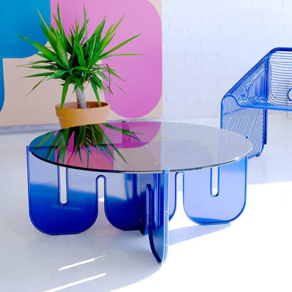 Wave Table by Bend, showing wave table with seat in live shot.