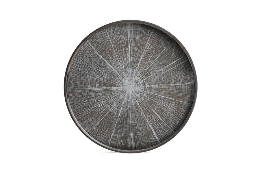 Slices Tray by Ethnicraft, showing top view of slices tray in 19" round.