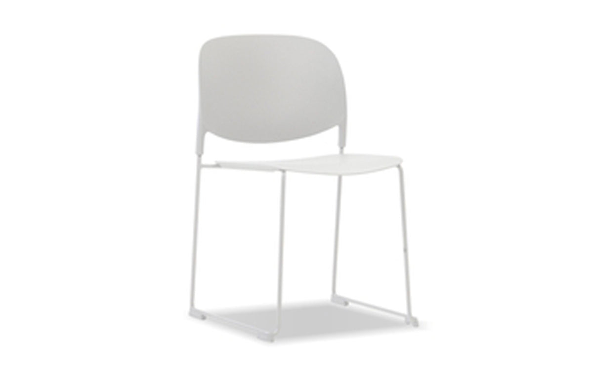 Pringle Stackable Dining Chair by Mobital - Without Arm, White.