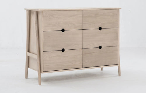 Woodbine Dresser by Sun at Six - 6 Drawers, Nude Wood.