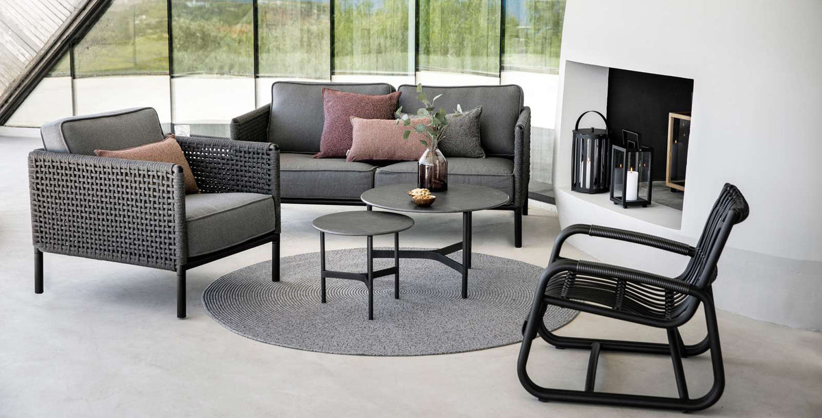 Wove Scatter Cushion by Cane-Line, showing wove scatter cushions in live shot.