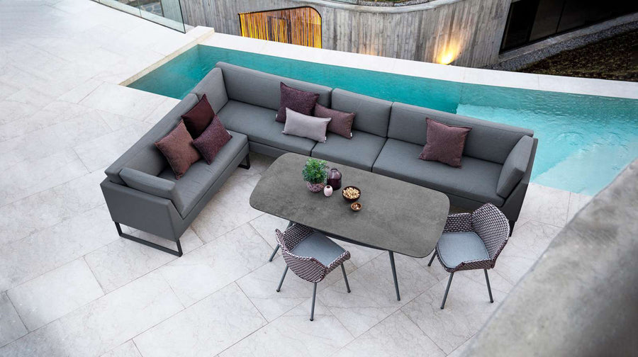Wove Scatter Cushion by Cane-Line, showing wove scatter cushions in live shot.