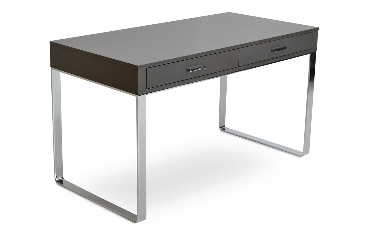 York Desk by SohoConcept - MDF-Matt Grey Lacquer Veneer