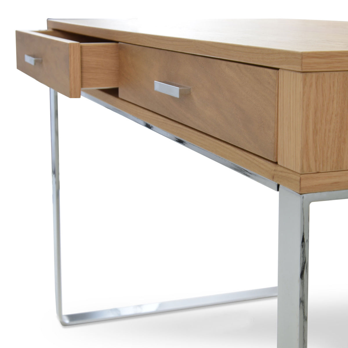 York Desk by SohoConcept, showing closeup view of desk.