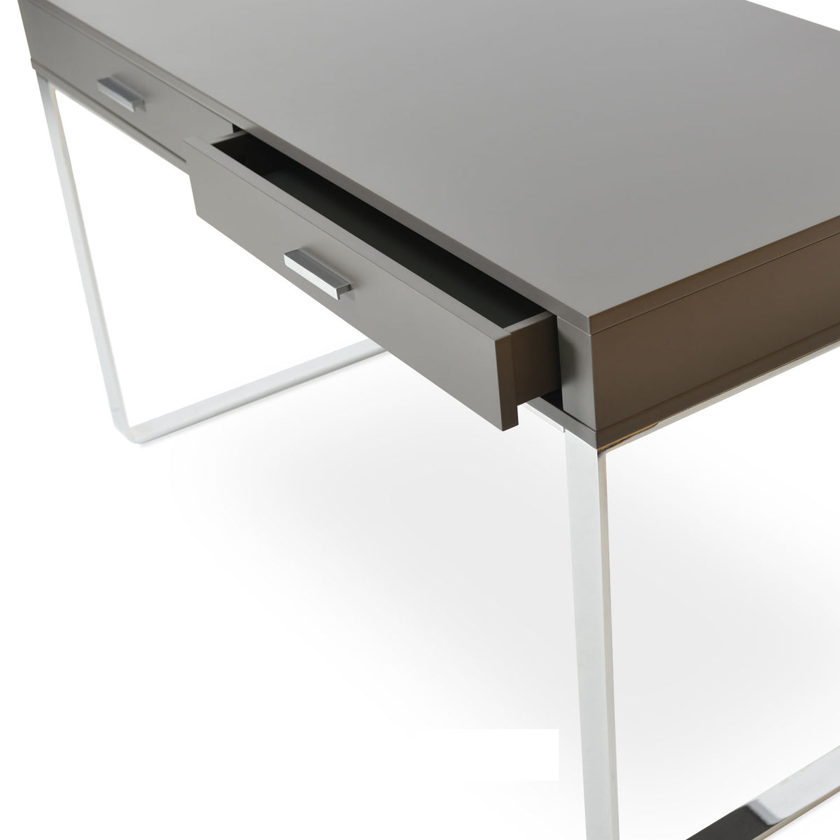 York Desk by SohoConcept, showing closeup view of desk.