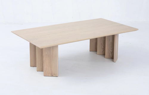 Zafal Coffee Table by Sun at Six - Rectangular, Nude Wood.