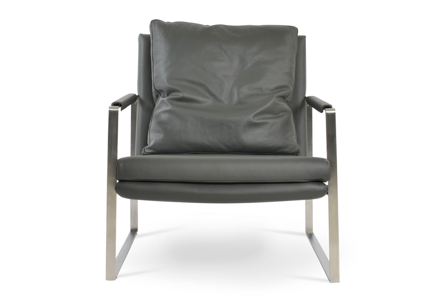 Zara Arm Chair by SohoConcept, showing front view of zara arm chair.