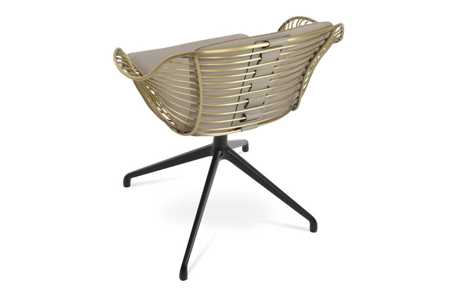 Zebra Arm Spider Swivel Chair by SohoConcept, showing back view of zebra arm spider swivel chair.