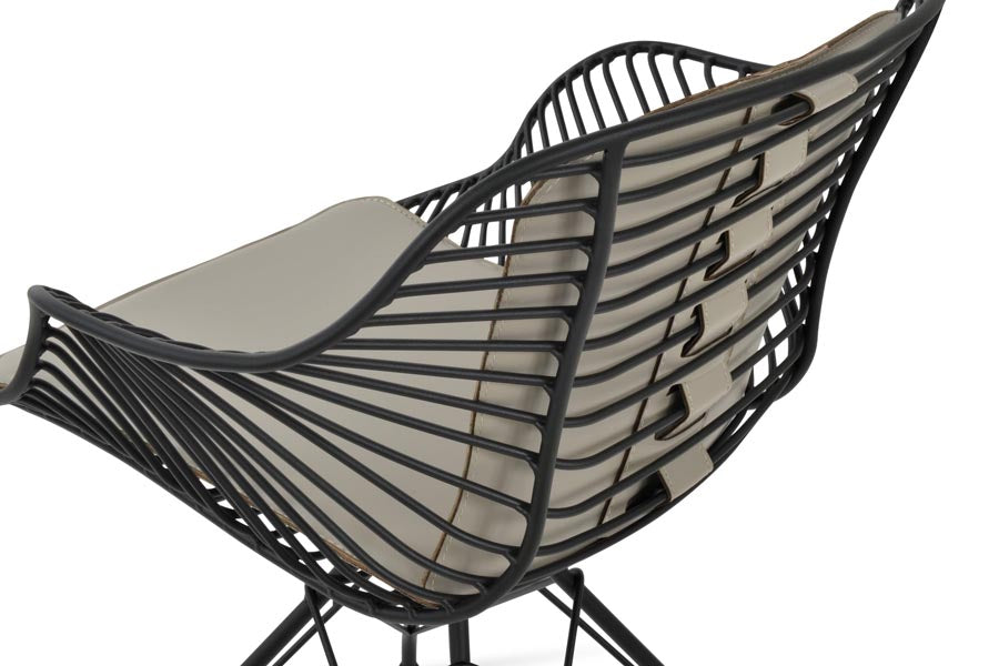 Zebra Armchair by SohoConcept, showing closeup view of zebra armchair.