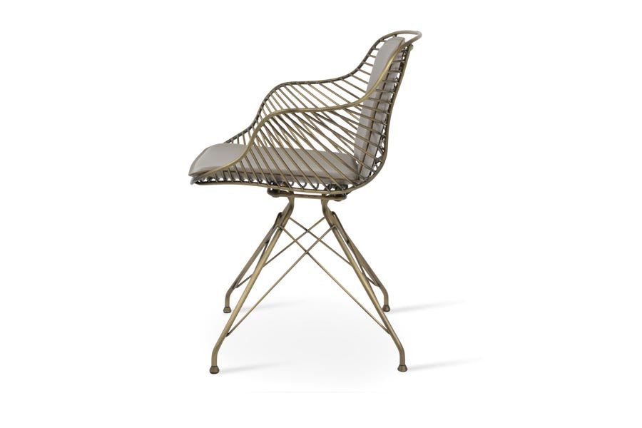Zebra Armchair by SohoConcept, showing side view of zebra armchair.