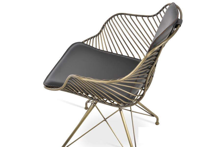 Zebra Armchair by SohoConcept, showing closeup view of zebra armchair.