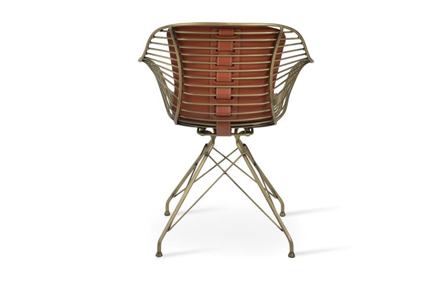 Zebra Armchair by SohoConcept, showing back view of zebra armchair.