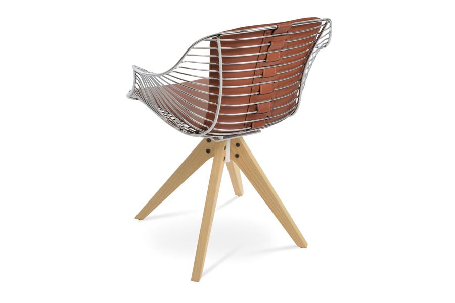 Zebra Pyramid Swivel Chair By Sohoconcept, showing back view of zebra pyramid swivel chair.