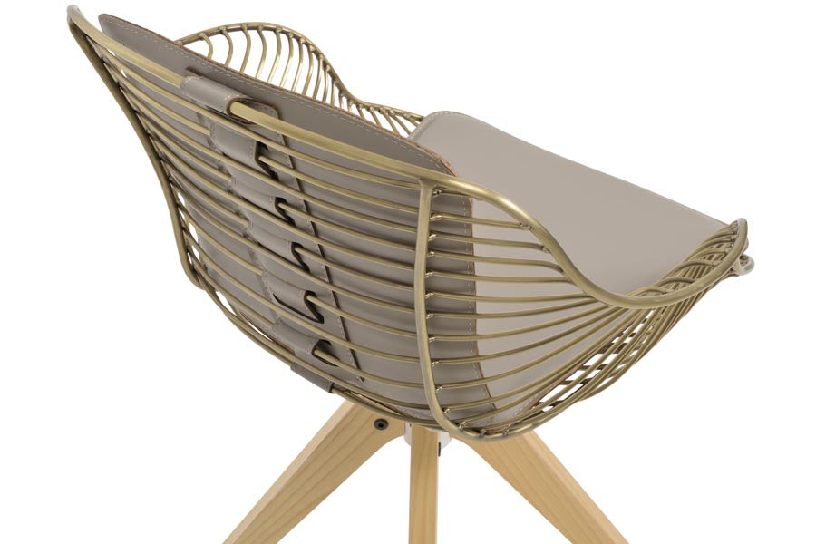 Zebra Pyramid Swivel Chair By Sohoconcept, showing closeup view of zebra pyramid swivel chair.