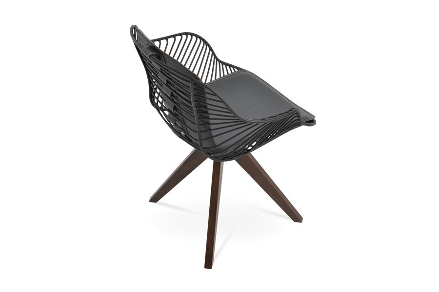 Zebra Pyramid Swivel Chair By Sohoconcept, showing side view of zebra pyramid swivel chair.