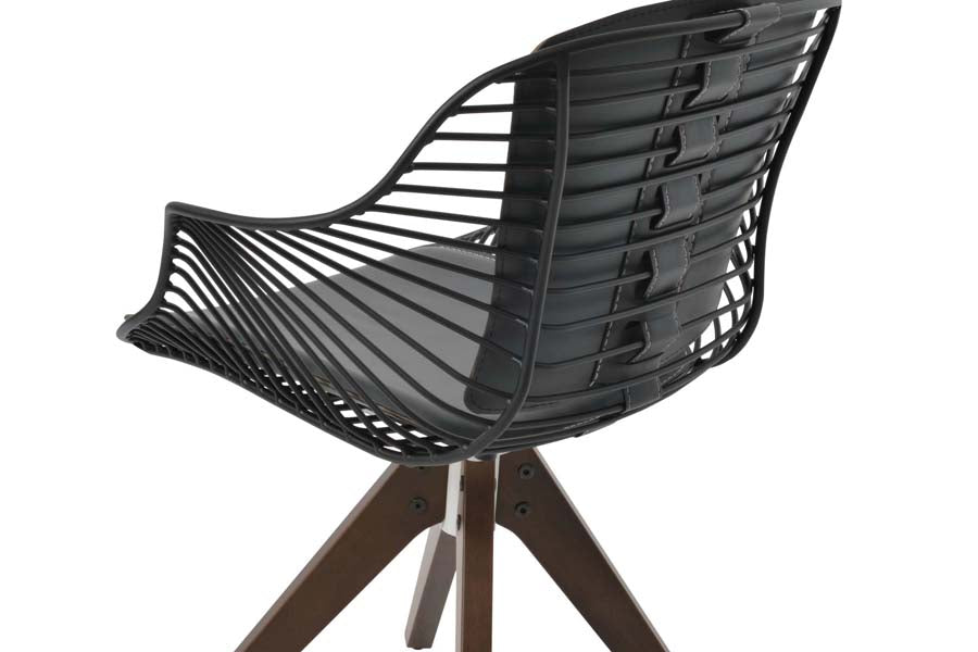 Zebra Pyramid Swivel Chair By Sohoconcept, showing closeup view of zebra pyramid swivel chair.