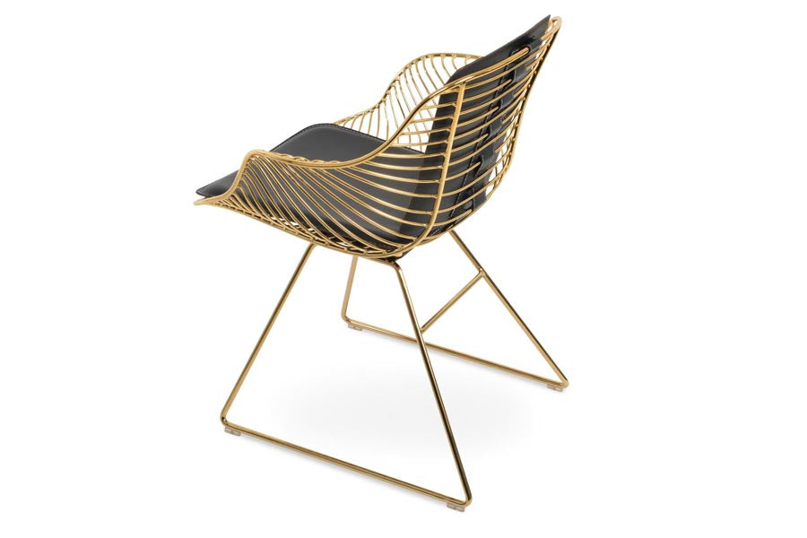 Zebra Wire Armchair by SohoConcept, showing side view of zebra wire armchair.