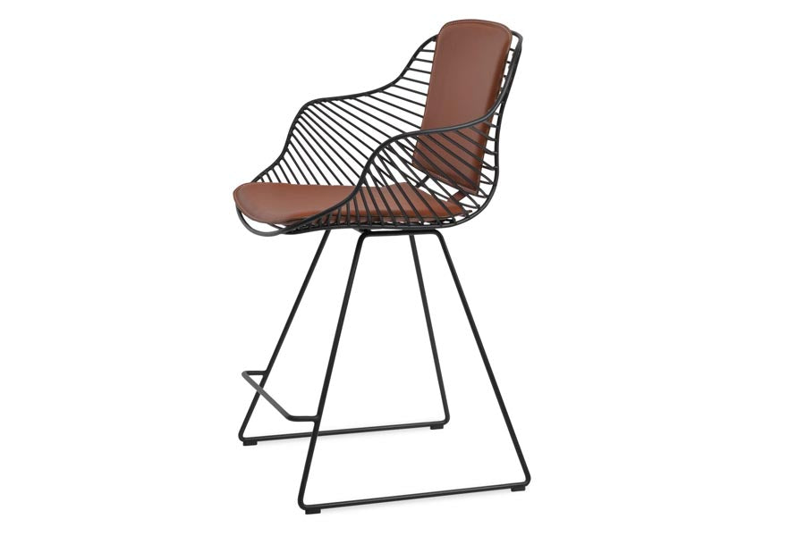 Zebra Wire Stool by SohoConcept, showing side view of zebra wire stool.