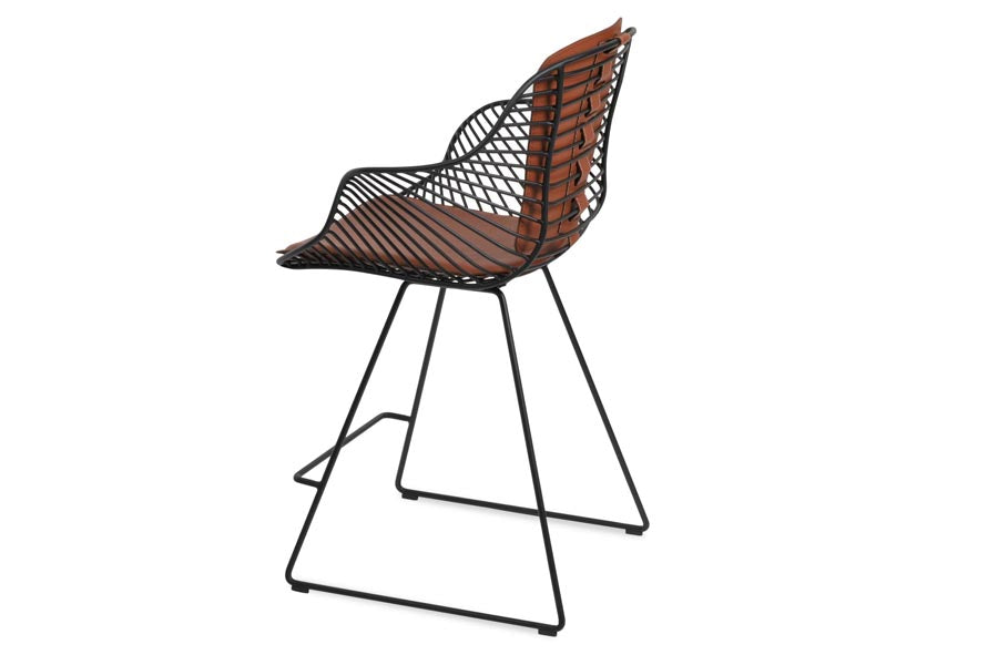 Zebra Wire Stool by SohoConcept, showing side view of zebra wire stool.