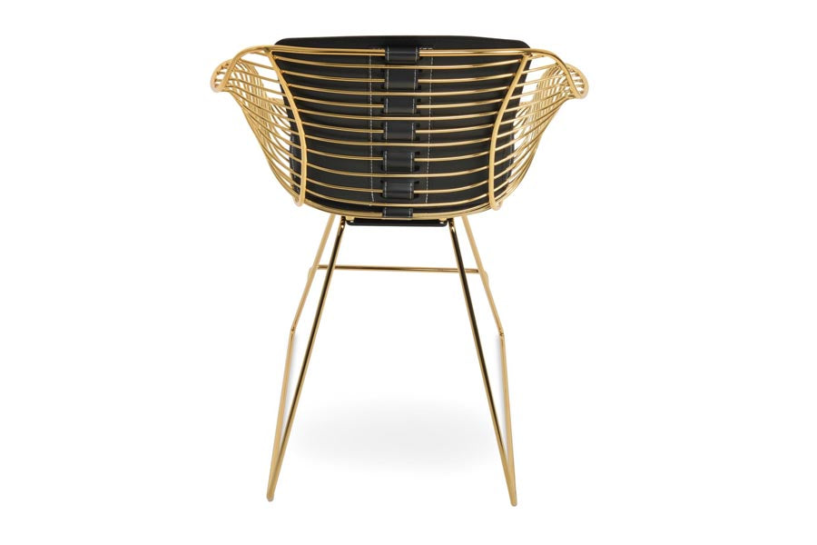 Zebra Wire Stool by SohoConcept, showing back view of zebra wire stool.