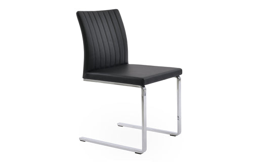 Zeyno Flat Chair by SohoConcept - Black Leatherette